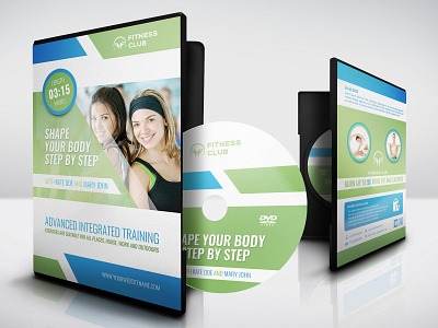 Fitness Training Course Dvd Cover Template calories cd course cover creative design dvd dvd cover dvd label exercise fat fitness fitness cd fitness dvd fitness training gym gym dvd gymnastics learning modern