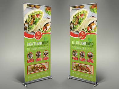 Restaurant Signage Banner Roll Up Template