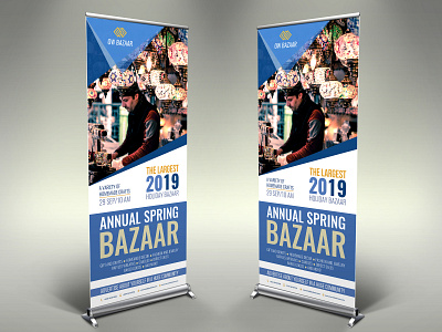 Bazaar Signage Roll Up Banner Template