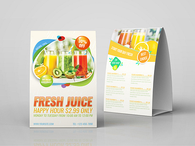 Fresh Juice Table Tent Template