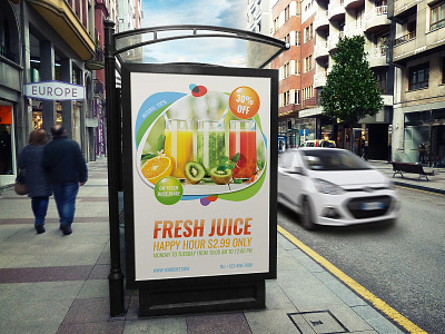 Fresh Juice Poster Template