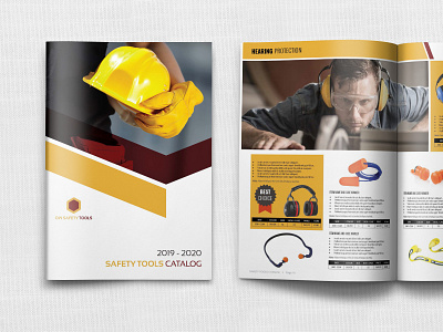 Safety Tools Catalog Barochure Template - 24 Pages catalog cataloque commerce design hat industrial instrument multi purpose multipurpose part parts product products catalog products cataloque products description safe safety safety book safety tools supplier