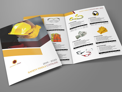 Safety Tools Catalog Bi Fold Brochure Template