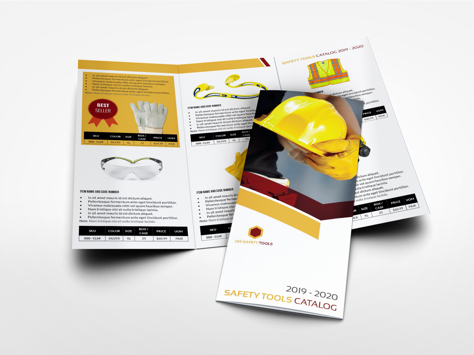 Safety Tools Catalog Tri Fold Brochure Template by OWPictures on Dribbble