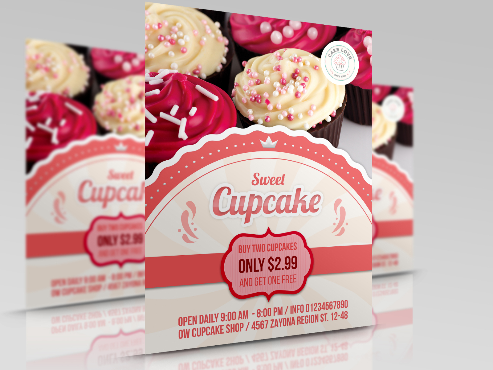 Cupcake Flyer Template by OWPictures on Dribbble With Regard To Cupcake Flyer Templates Free