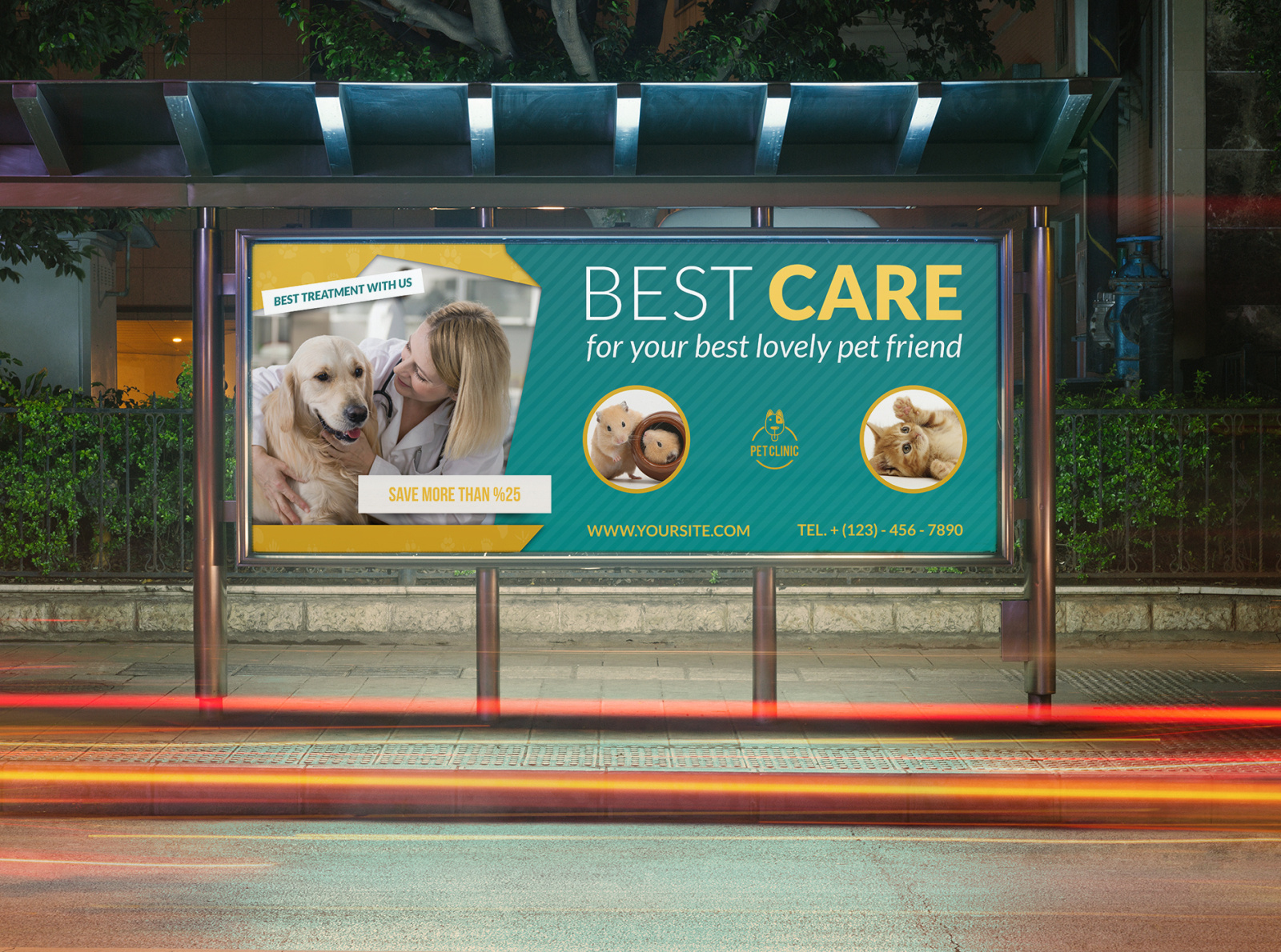 Veterinarian Clinic Billboard Template by OWPictures on Dribbble