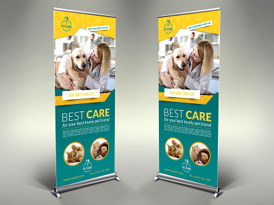 Veterinarian Clinic Signage Banner Roll Up Template