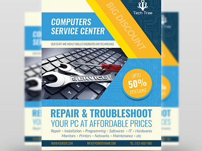 Computer Services Flyer Template computer device devices electric electronic electronics entrepreneur gadget irepair laptop maintenance pc pc repair promotion repair repair center server service service center