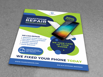 Smartphone Repair Service Flyer Template by OWPictures on Dribbble