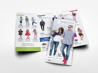 Fashion Catalog Tri Fold Brochure Template album beauty book booklet brochure catalog catalogue clean clothes creative design elegant elite fashion kid kids luxury magazine makeup men