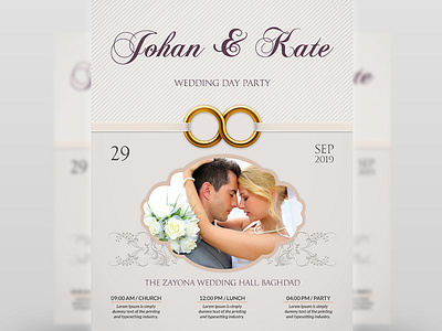 Wedding Party Flyer Template