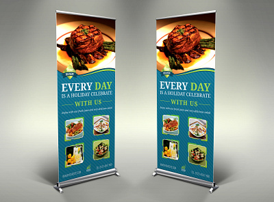 Restaurant Signage Banner Roll Up Template bbq flyer cafe catering catering flyer coffee coffee flyer coffee shop cupcake design fast food flyer template food food brochure food flyer idea leaflet lunch lunch flyer menu menu brochure