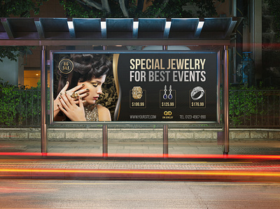 Jewelry Billboard Templates bracelet commerce craft crafts design diamond diamonds earring flyer gemstone gold holiday jeweler jewellery magazine mall necklace pamphlet pearl pendants