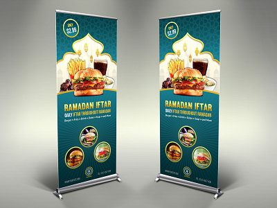 Restaurant Signage Banner Roll Up Template