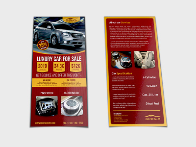 Car for Sale Flyer DL Size Template