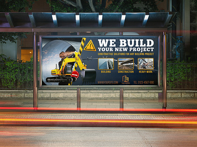 01 Construction Business Billboard Template