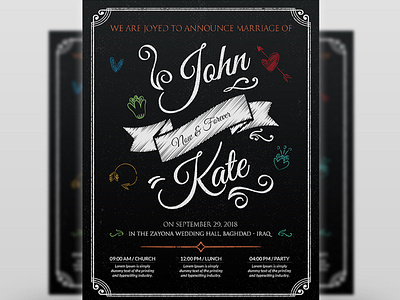 Wedding Party Flyer Template