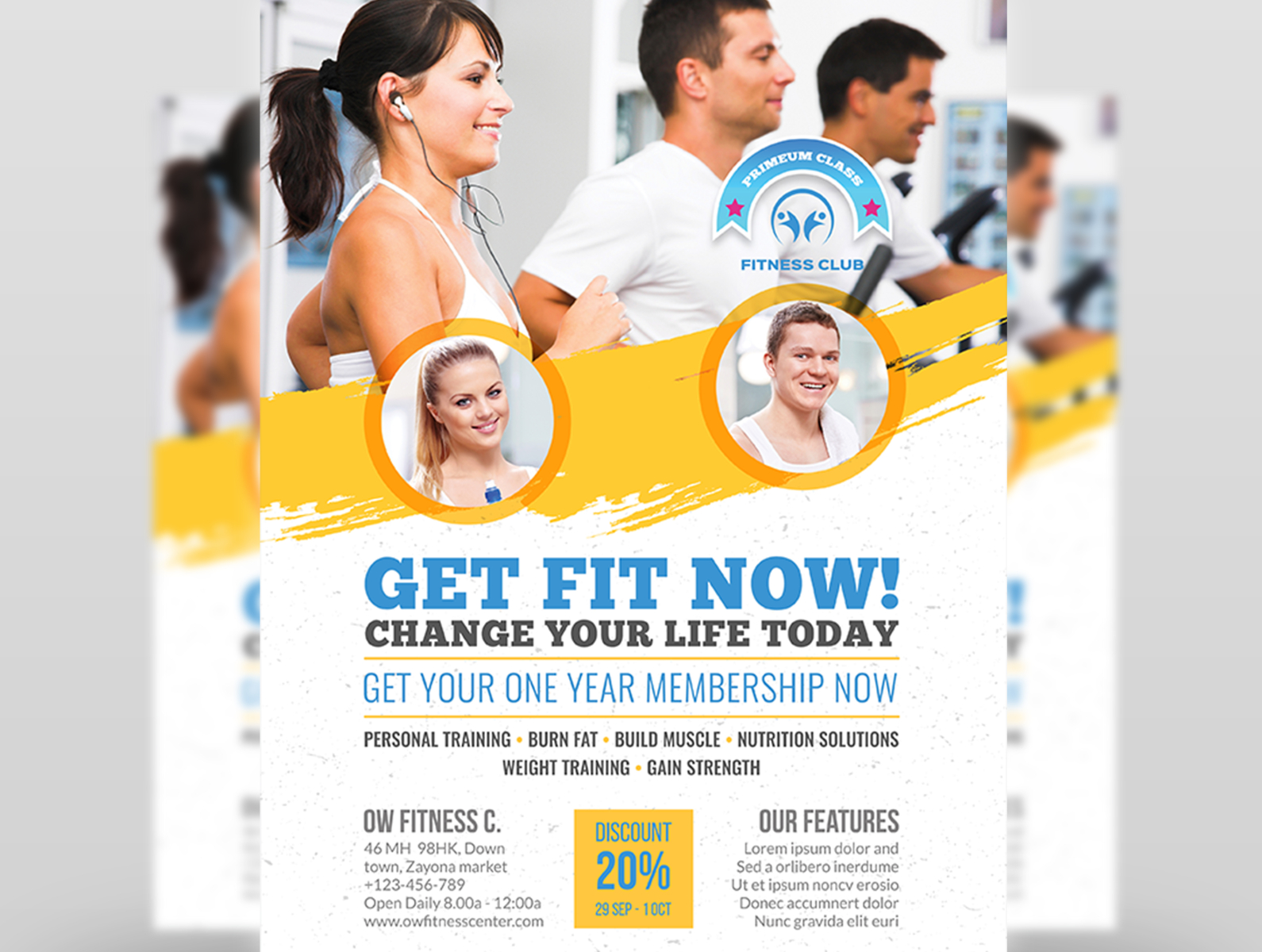 Fitness GYM Flyer Template by OWPictures on Dribbble