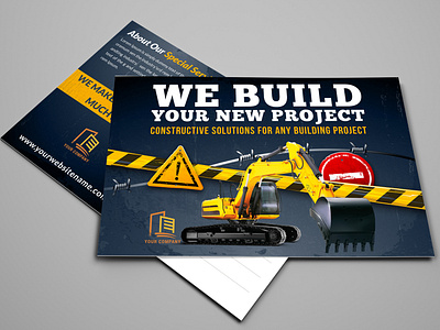 Construction Postcard Template