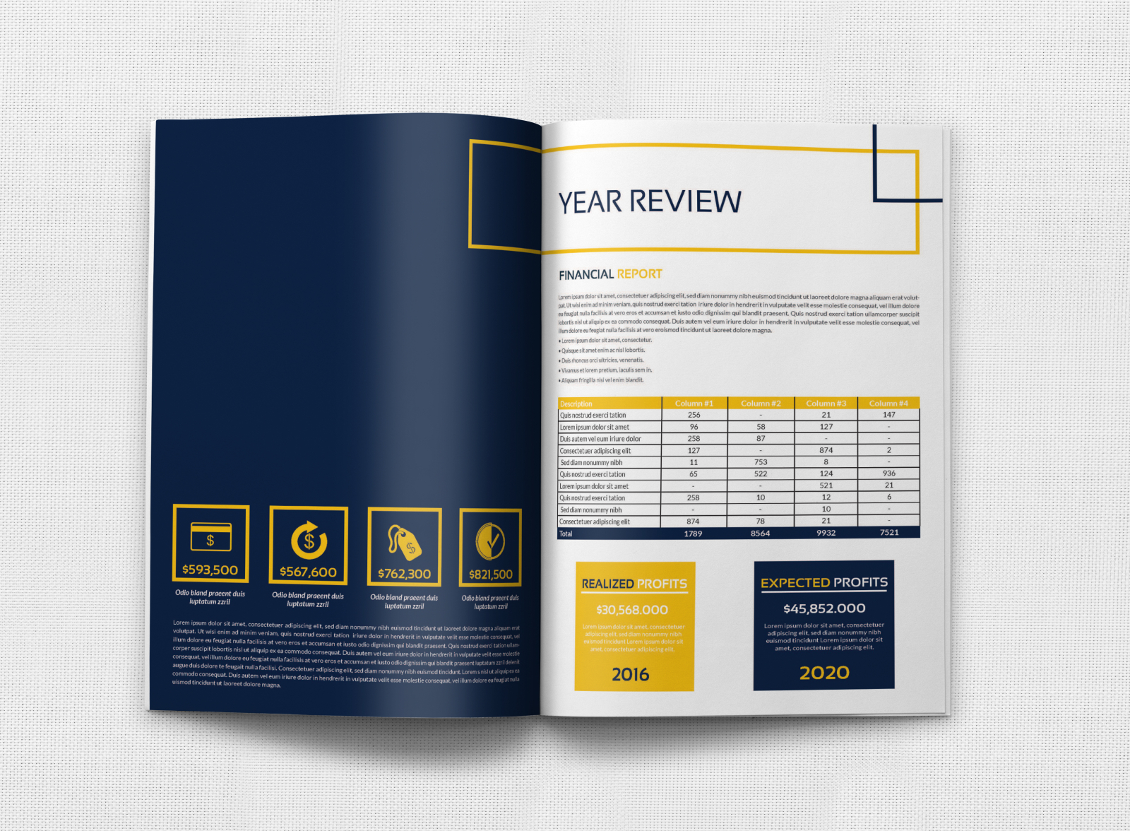 Download Annual Report Brochure Template by OWPictures on Dribbble