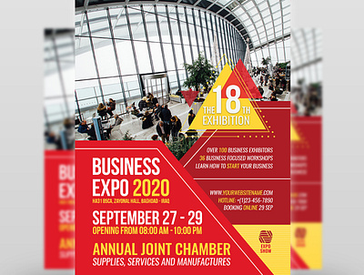 Business Exhibition Flyer Template agency building business chairman clean company construction convention corporate creative design elegant event exhibition expo expo flyer fair flyer leaflet meeting