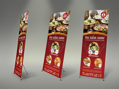 Indian Restaurant Signage Rollup Banner Template By Owpictures On Dribbble