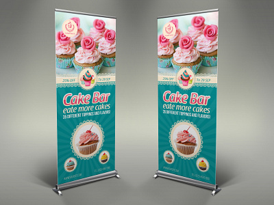 Cake Shop Signage Banner Roll Up Template