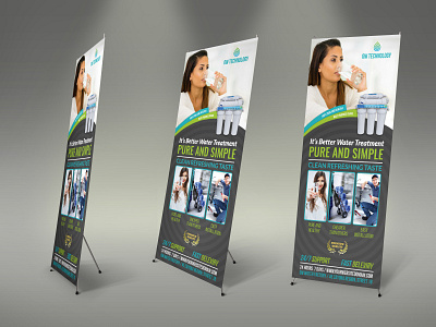 Water Treatment Services Signage Banner Roll Up Template by OWPictures ...