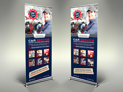 Car Service Signage Roll Up Banner Template auto repair auto show automobile banner brand branding business car car wash commerce corporate electric electronic engine fast foil mechanic motor motors oil