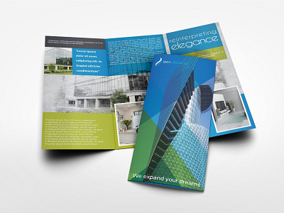 Architectural Design Tri Fold Brochure Template agency analysis analytic architecture bi fold psd brand branding brochure building business clean company company profile corporate corporate brochure creative creative brochure design illustrator image