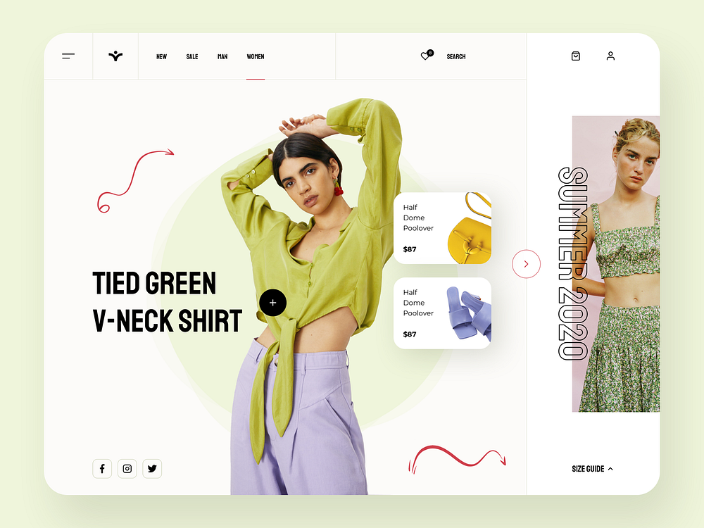 Fashion e-commerce product page interaction by Taras Migulko on Dribbble