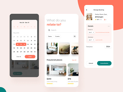 House Booking UI8 mobile KIT android bright button design designer green house ios iphone mobile red rent ui uidesign user experience user interface design userexperience userexperiencedesign userinterface ux
