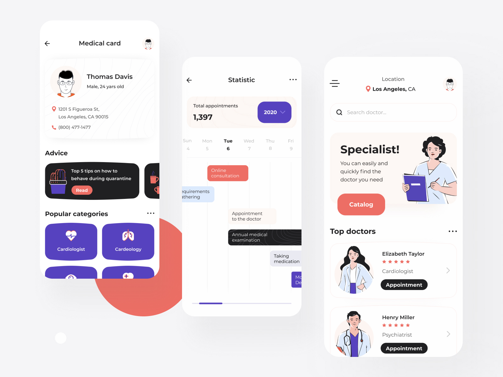 The Doc user interface design with illusrations by Taras Migulko on ...