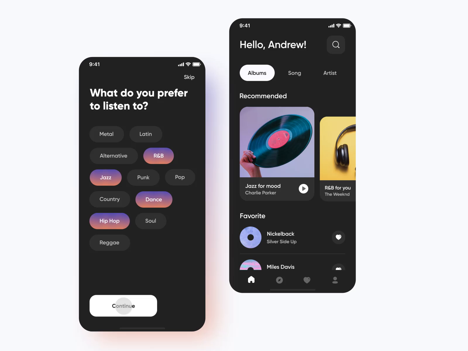 The Tone mobile interaction by Taras Migulko on Dribbble