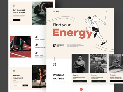 The Sporty landing page design