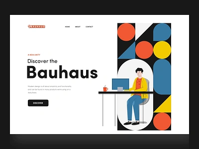 Bauhausinteriors landing page animation animation bauhaus branding design homepage illustration interaction landing landing design landing page landing page design landingpage mobile motion ui ux web design webdesign website website design