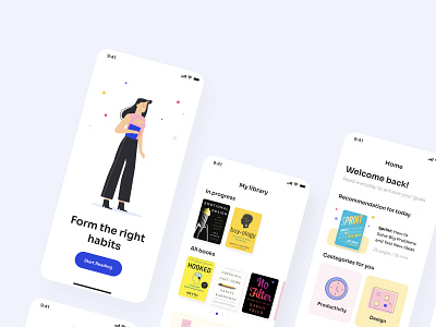 Books mobile design app