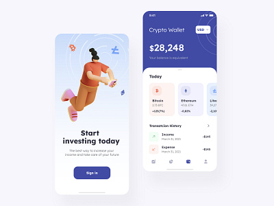 The Investing app design