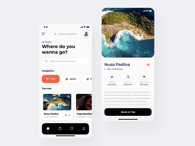 The Trip mobile application by Taras Migulko on Dribbble