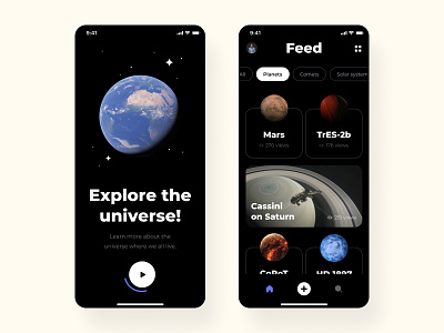 The Space mobile app design