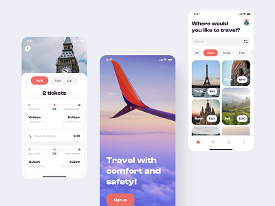 Skyfly mobile app design