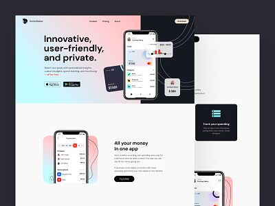 The Smilewallet landing page design design home page design home page ui landing landing page deisgn landing ui mobile product page product page design product page ui product web ui user experience user interface ux web website website design website user interface