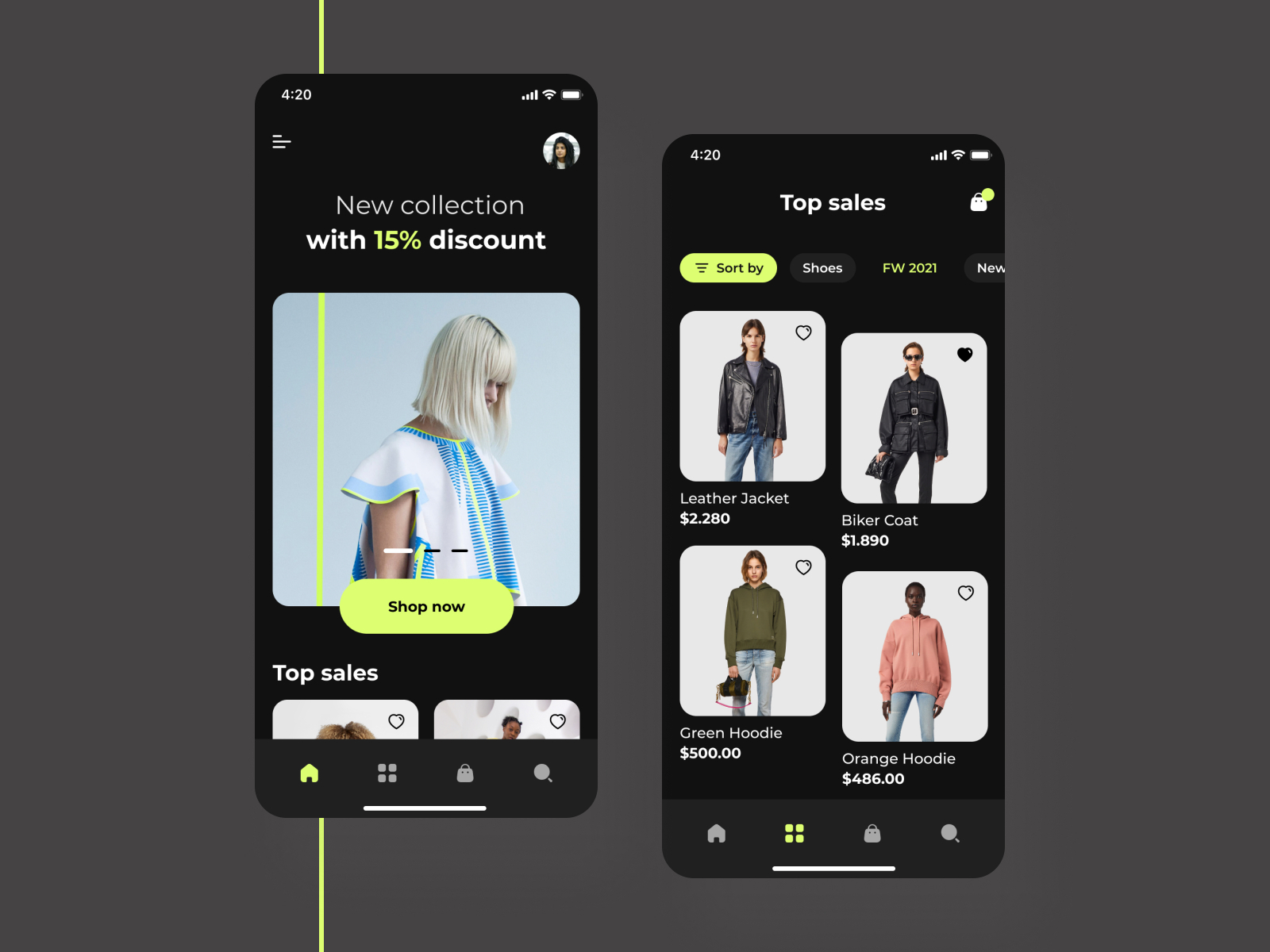 Fashion store mobile app by Taras Migulko for Emote on Dribbble