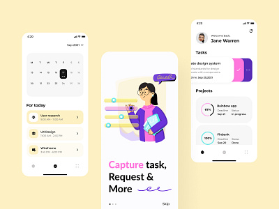 Task management mobile app android app android app design app app design application illustration ios app ios app design mobile mobile app mobile app design mobile illustration mobile ui mobile ux task task manager ui user interface ux