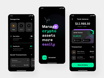 Crypto management mobile app