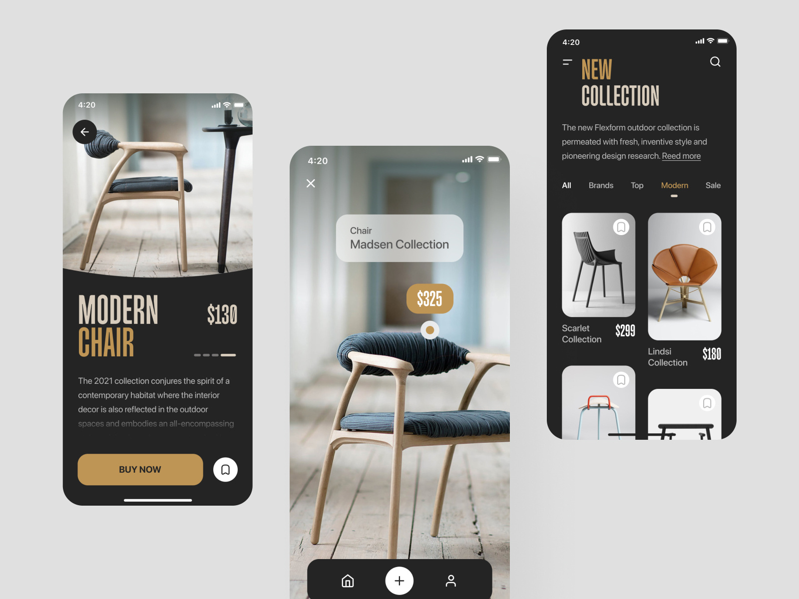 Furniture iOS mobile app by Taras Migulko on Dribbble