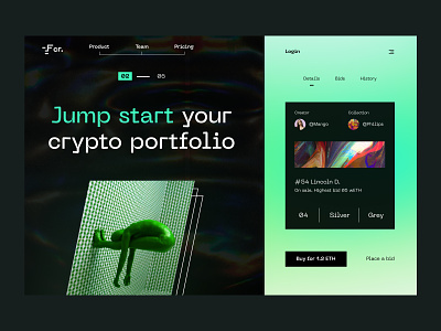 FCR crypto home page design