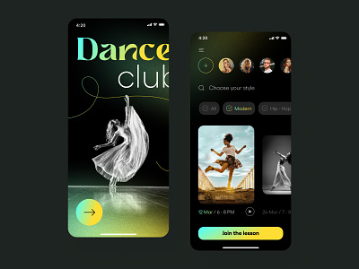 Dancing courses android android app app app design application dance dancing school design education ios mobile mobile app mobile app design mobile application ui ux