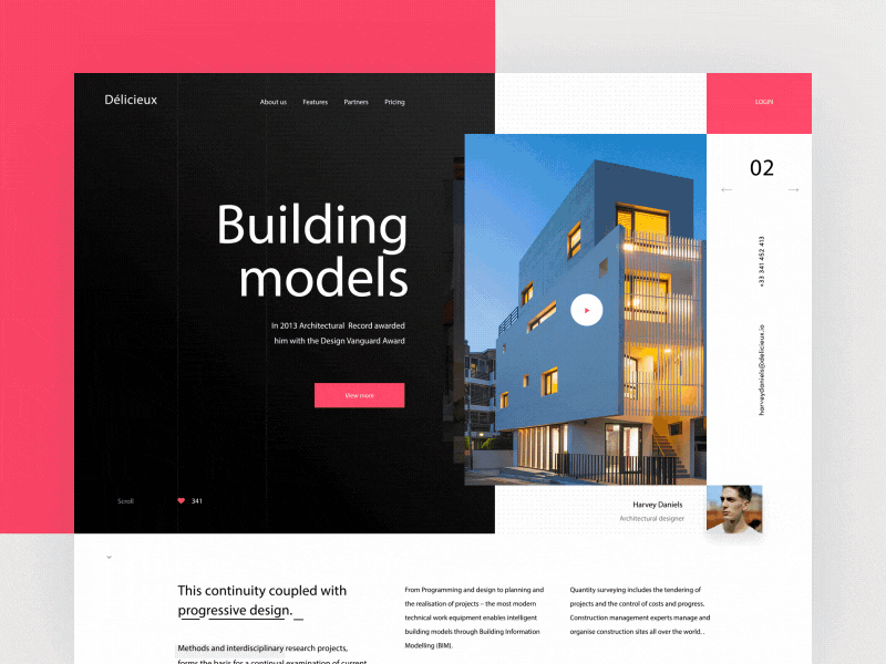 Délicieux landing architechture design exterior flat flat design landing page minimal typography ui ux web