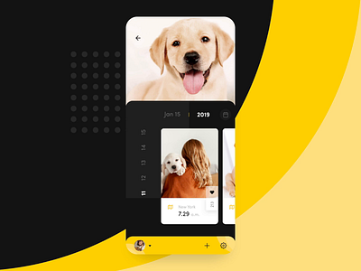 Meet Betty android animation black design dog iphone iphonex labrador mobile motion story ui ux white yellow